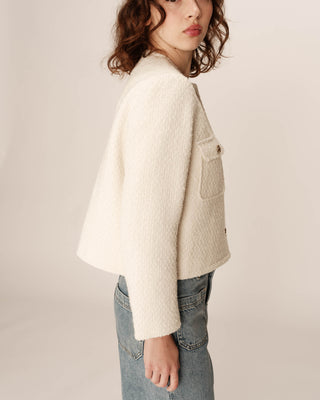 VESTE ECRU PRUNE