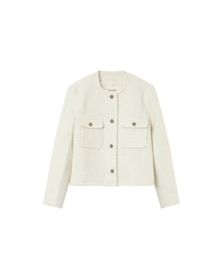 VESTE ECRU PRUNE
