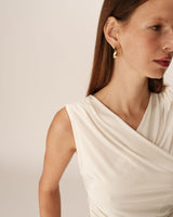 Top sans manches drape ecru Pure