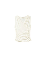 Top sans manches drape ecru Pure
