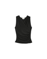Top sans manches drape noir Pure