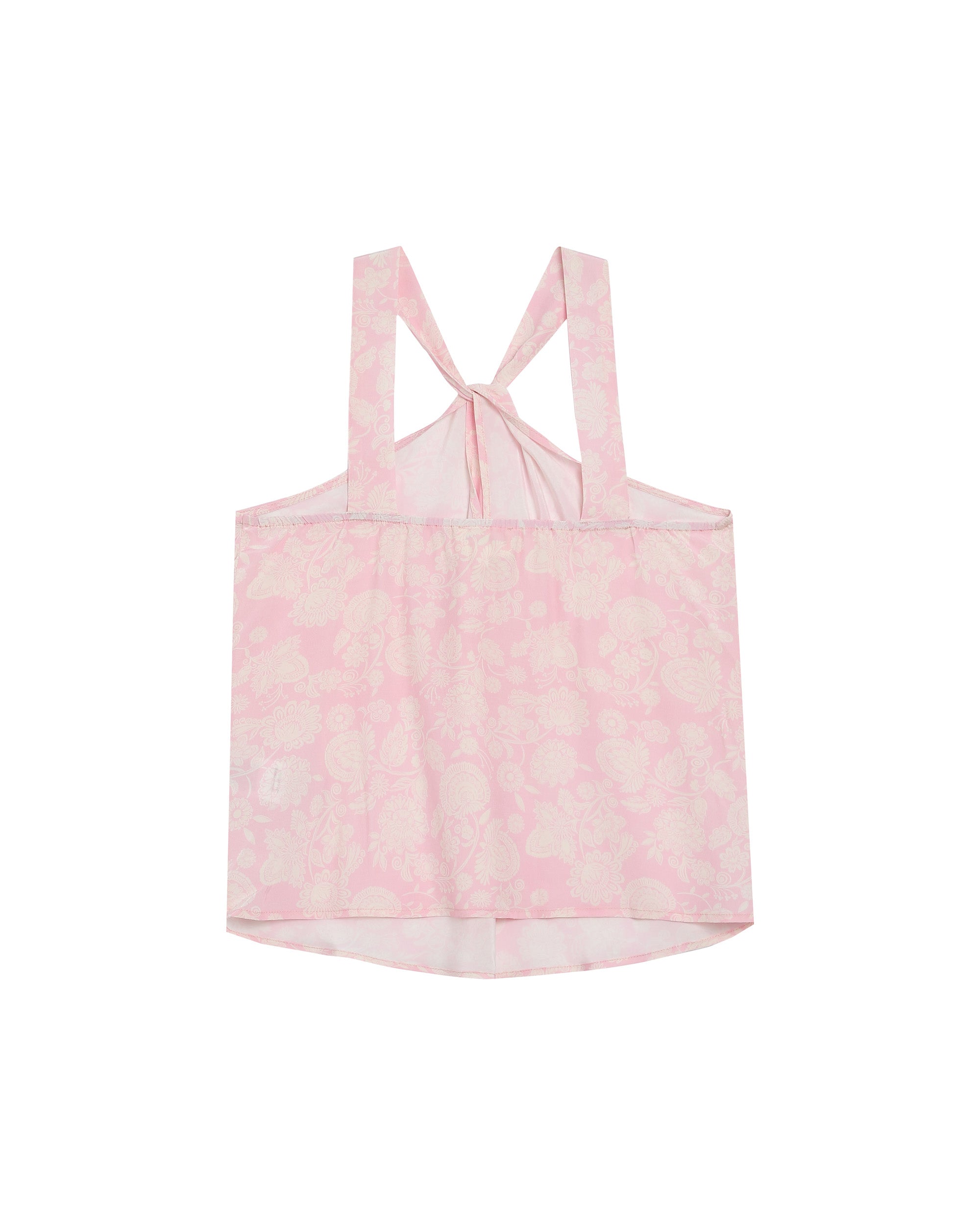 Top fluide col torsade rose Racine