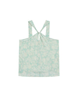 Top fluide col torsade vert Racine