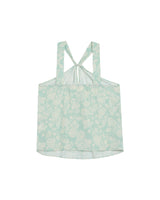 Top fluide col torsade vert Racine