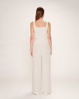 Pantalon large fluide ecru Rain