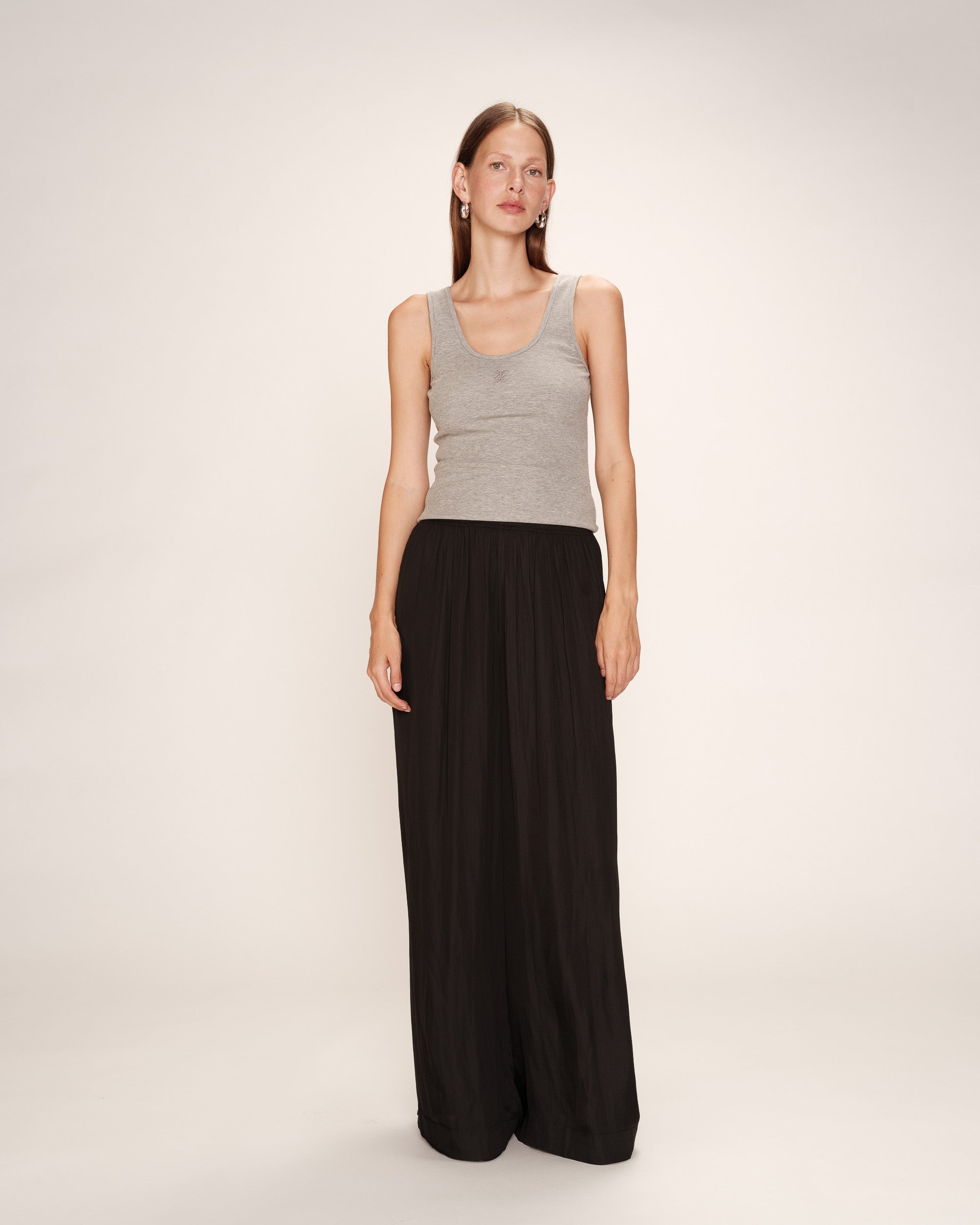 Pantalon large fluide noir Rain