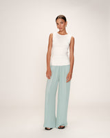 Pantalon large fluide vert Rain