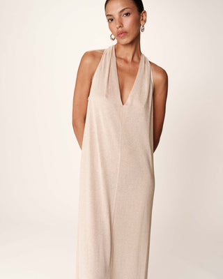 ROBE MI-LONGUE CHAMPAGNE RANI