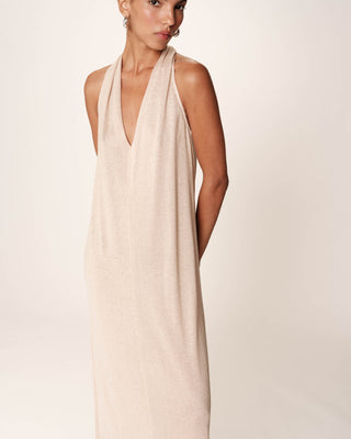 ROBE MI-LONGUE CHAMPAGNE RANI