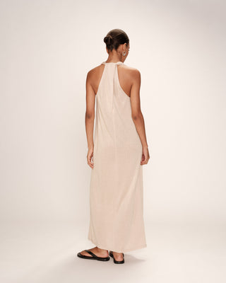 ROBE MI-LONGUE CHAMPAGNE RANI