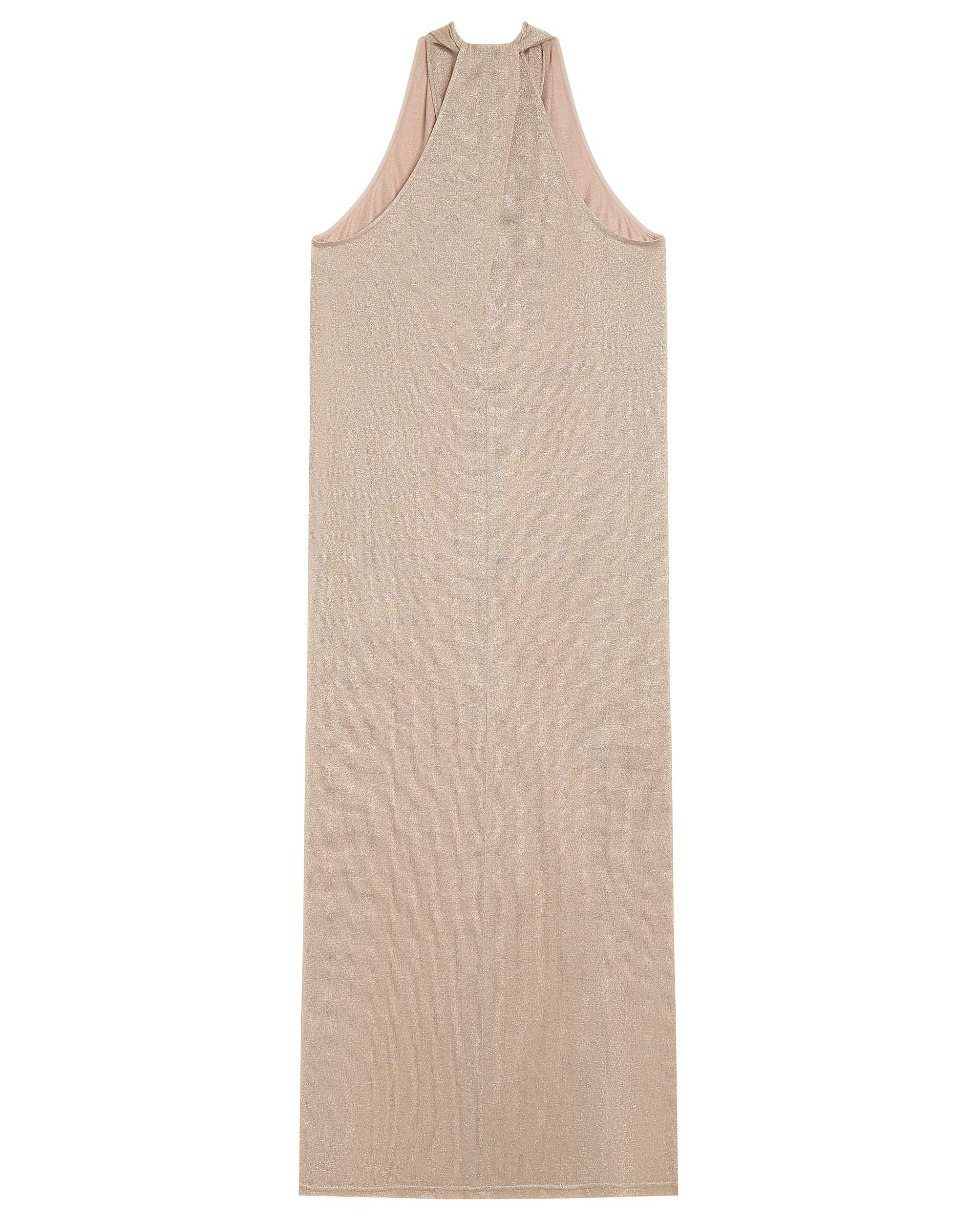 Robe mi-longue en lurex champagne Rani