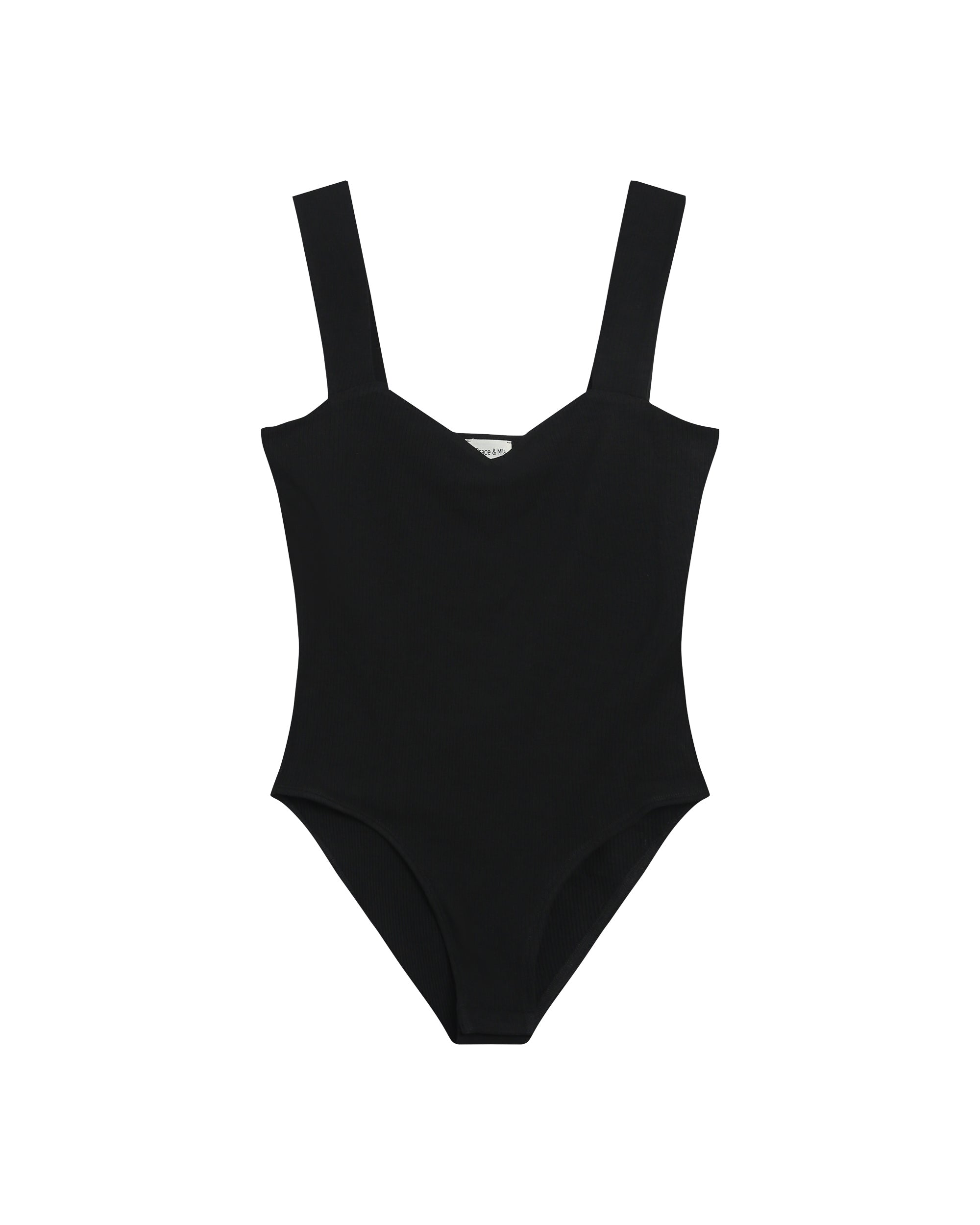 Heart neckline body black Raphael