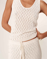 Openwork knit top ecru Rarely_13299