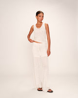 Openwork knit top ecru Rarely_13299