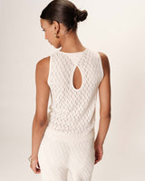 Openwork knit top ecru Rarely_13299