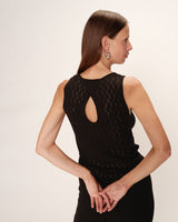 Top maille ajoure noir Rarely