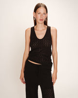 Top maille ajoure noir Rarely