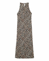 Robe longue imprimée beige Ray