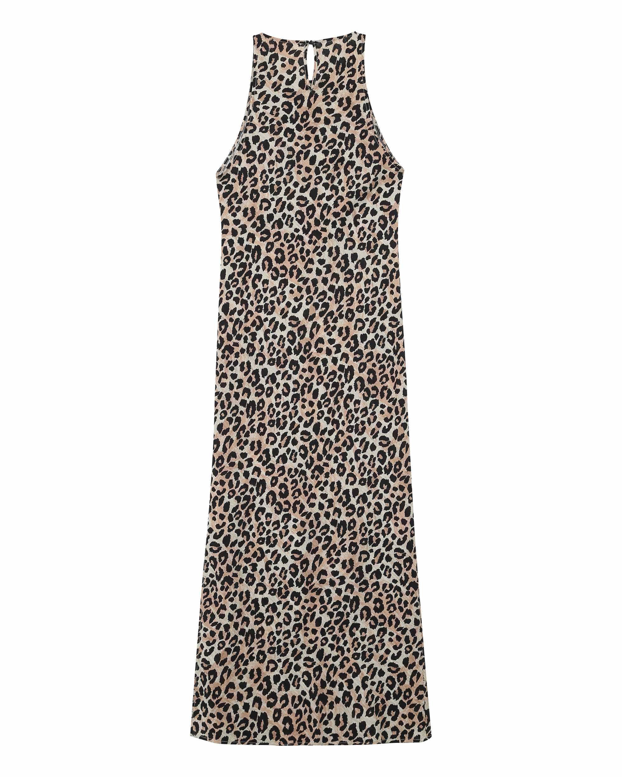Robe longue imprimée beige Ray