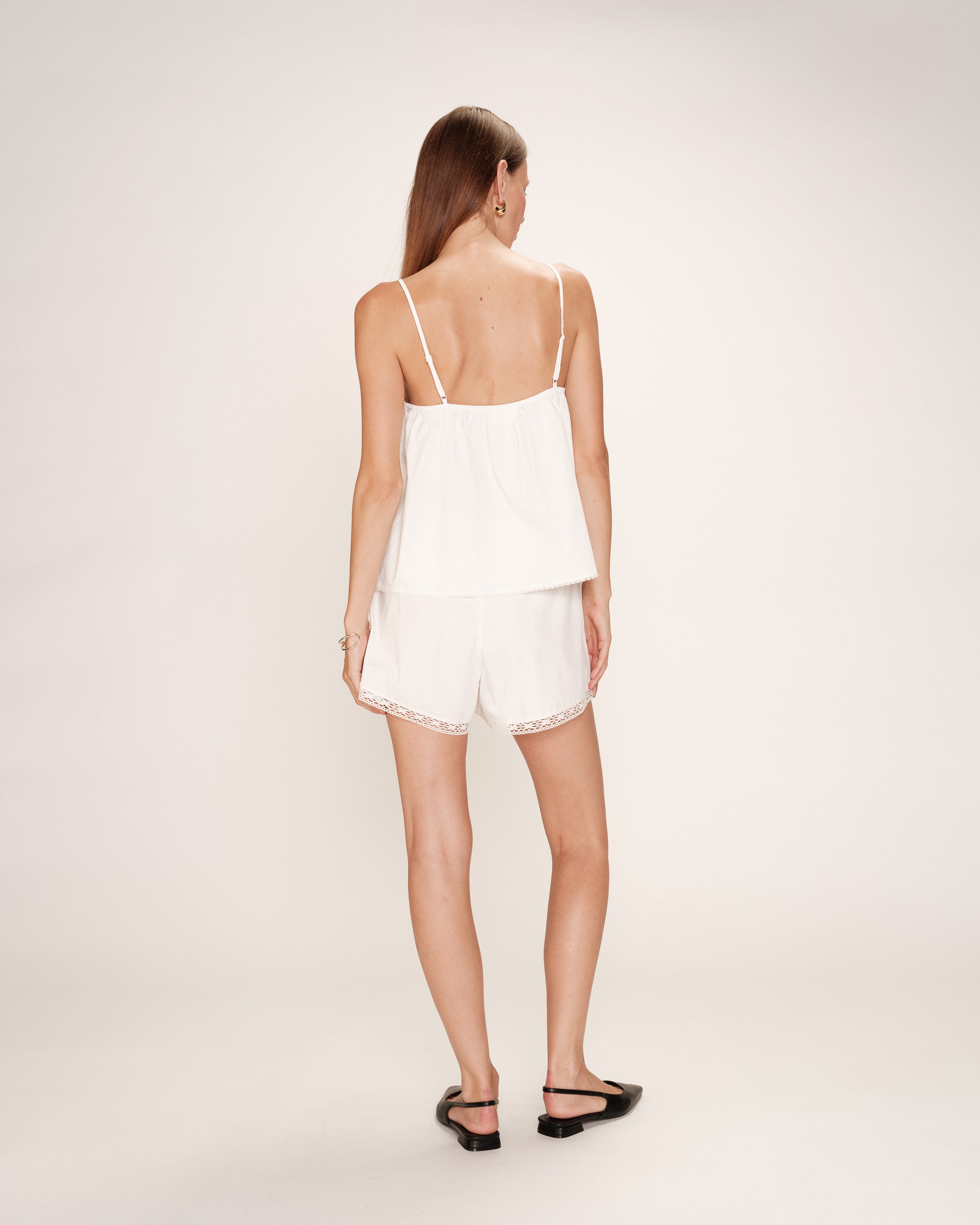 Ruched wide top ecru Real_13217