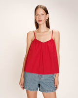 Ruched wide top red Real_13217