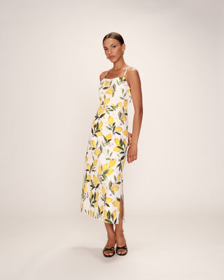 ROBE MI-LONGUE ECRU REBECCA