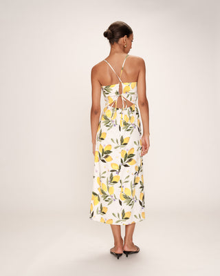 ROBE MI-LONGUE ECRU REBECCA