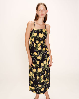 ROBE MI-LONGUE NOIR REBECCA