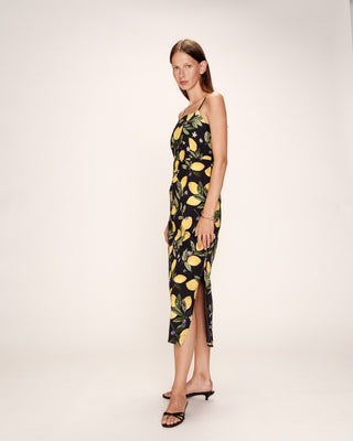 ROBE MI-LONGUE NOIR REBECCA