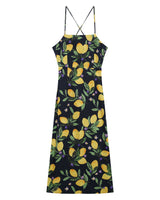 Robe mi-longue col carre noir Rebecca