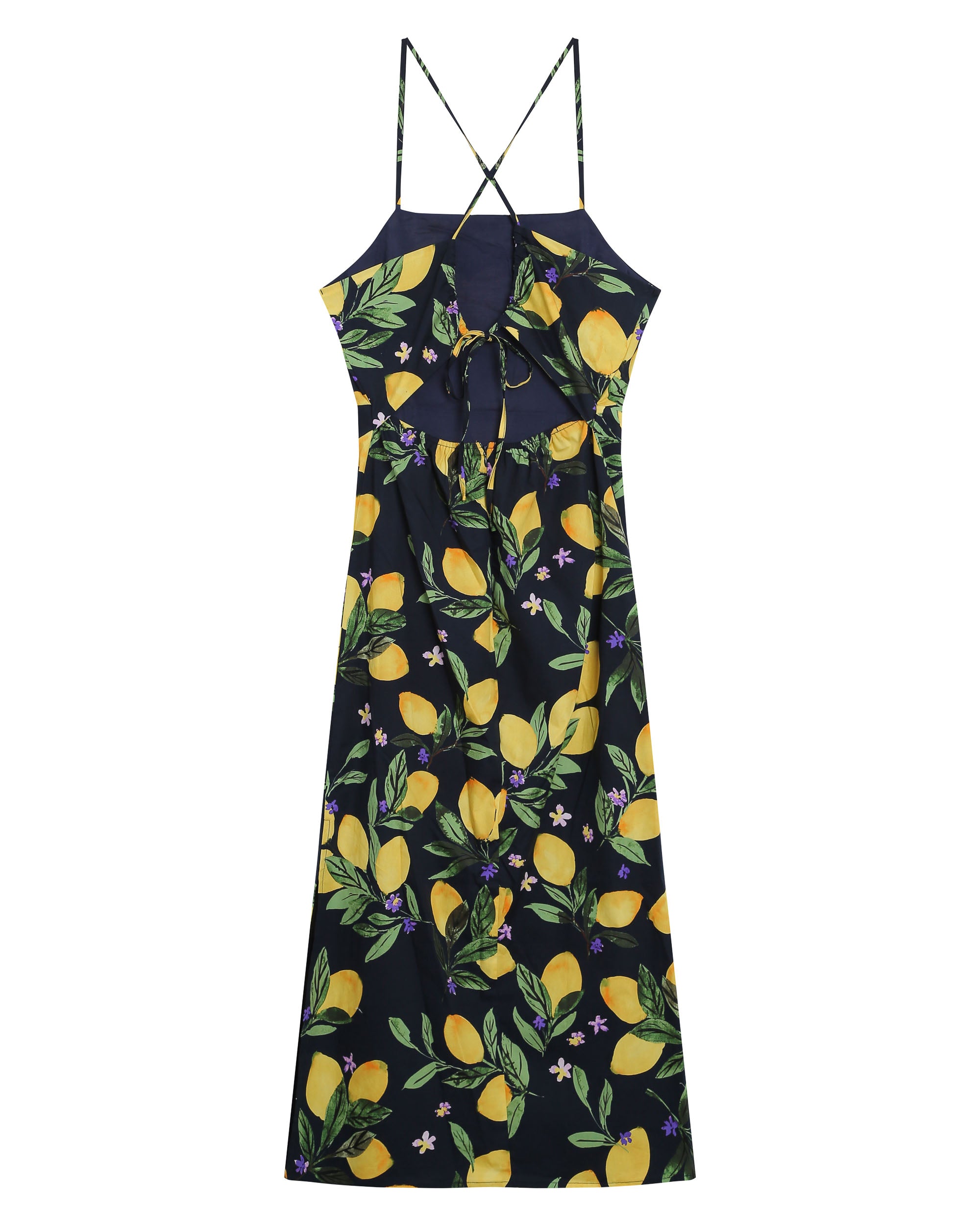 Robe mi-longue col carre noir Rebecca