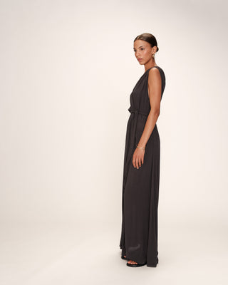 ROBE LONGUE ANTHRACITE REGIS