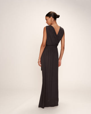 ROBE LONGUE ANTHRACITE REGIS