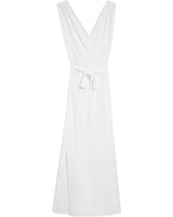 Robe longue drapee ecru Regis