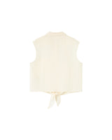 Knotted cotton shirt ecru Reglisse_13114