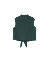 Knotted cotton shirt emeraude Reglisse_13114