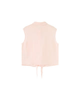 Knotted cotton shirt poudre Reglisse_13114