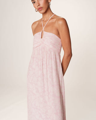 ROBE LONGUE ROSE REINE