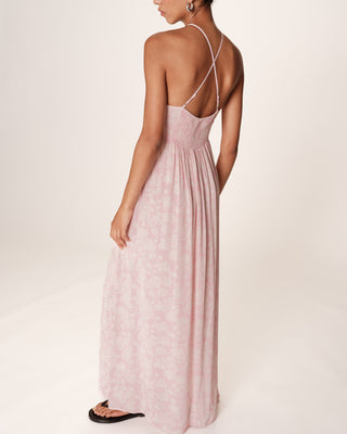 ROBE LONGUE ROSE REINE