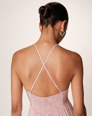 ROBE LONGUE ROSE REINE