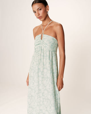 ROBE LONGUE VERT REINE