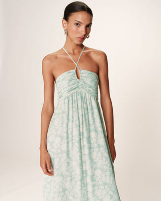 ROBE LONGUE VERT REINE