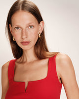 Debardeur a encolure carree rouge Rena