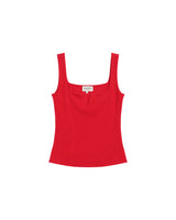 Debardeur a encolure carree rouge Rena