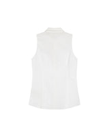 Fitted linen & cotton shirt ecru Renee_13286