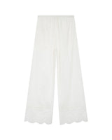 Eyelet embroidered trousers ecru Renoir_12928