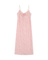 Robe longue a fleurs rose Retina