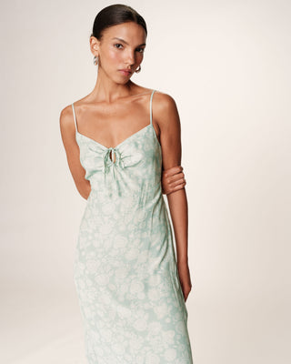 ROBE LONGUE VERT RETINA