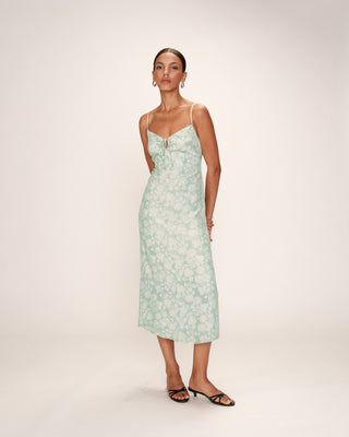 ROBE LONGUE VERT RETINA