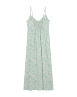 Robe longue a fleurs vert Retina